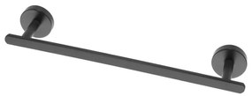 Portasciugamani da 35 cm in acciaio nero opaco