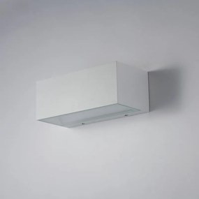 Applique LED moderno da esterno Twin bianco IP54, luce bianco naturale 1250 lumen, INTEC