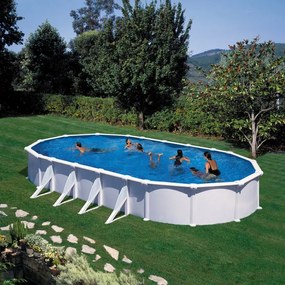 Piscina fuori terra rigida GRE Atlantis bianco L int 9.15 x 4.7 m