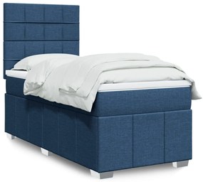Giroletto A Molle Con Materasso Blu 100x200 Cm İn Tessuto /