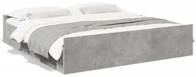 Giroletto cassetti grigio cemento 180x200 cm legno multistrato