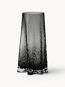 Vaso in vetro soffiato con superficie strutturata Gry, alt. 30 cm