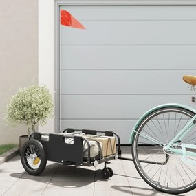 Rimorchio Da Bici Nero Oxford E Ferro /