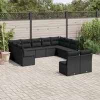 Set Divani da Giardino 11 pz con Cuscini in Polyrattan Nerocod mxl 111539