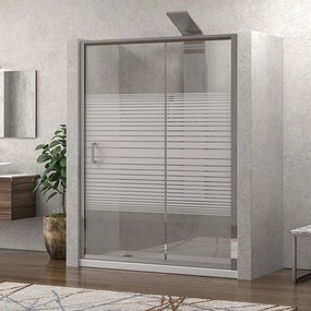 Box doccia un lato 130cm cristallo serigrafato altezza 180cm K410N - KAMALU