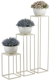 Portafiori 100x24 cm color crema