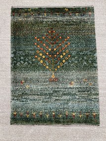 Loribaft Tappeto persiano 80 x 60 Verde (Iran) Annodato A Mano