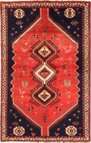 Shiraz Tappeto 250x160 Rosso (Iran) Annodato A Mano