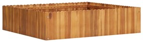 Letto Rialzato Da Giardino 100x100x25 Cm İn Massello Di Acacia /