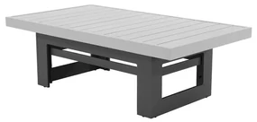 Tavolino da esterno Las Vegas NATERIAL struttura e superficie in Alluminio  grigio per 6 persone 80x143.5cm