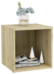 Mobile porta tv rovere sonoma 37x35x37 cm in legno multistrato