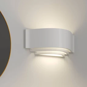 Lindby Applique di gesso Amran, bianco, tre livelli