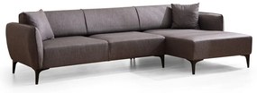 Divano angolare grigio scuro , angolo destro - Belissimo - Balcab Home