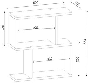 Tavolino KARINUS 55,4x50 cm bianco