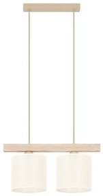 Brilagi - Lampadario a sospensione con filo FOREST 2xE27/15W/230V pino/marrone/color crema