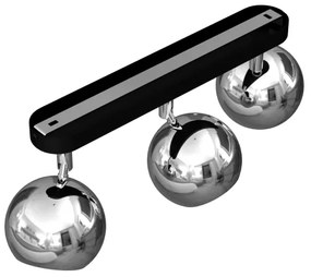 Luce Spot COMET 3xGU10/8W/230V nero/cromo lucido