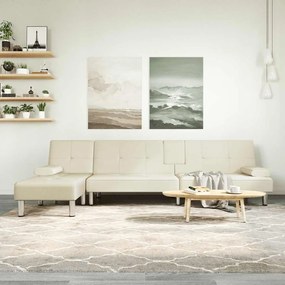 Divano Letto A L Crema 255x140x70 Cm İn Similpelle /