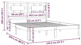 Giroletto Miele in Legno Massello di Pino 140x200 cm