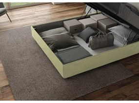 Letto contenitore da 160x190 in microfibra tč verde Antea