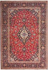 Kashan Tappeto 350x240 Rosso (Iran) Annodato A Mano