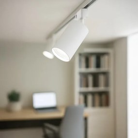 Faretto per sistema a binario monofase TIGER 1xGU10/10W/230V bianco