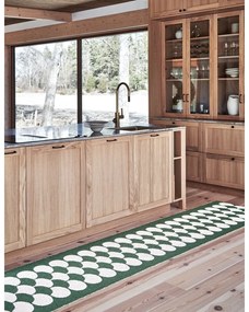 Passatoia da interno/esterno verde/color crema 70x250 cm Poppy Oregano – Pappelina