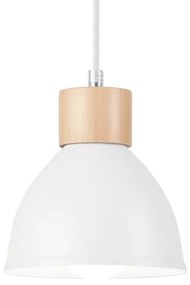 Lampadario a sospensione con filo NICO 2xE27/60W/230V bianco