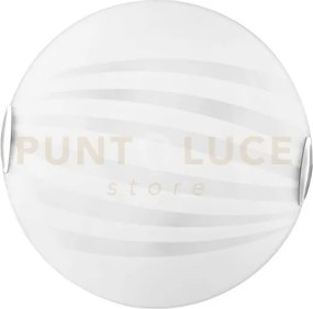 Plafoniera kuna bianca 3 luci attacco e27 40x40x11cm in vetro