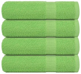 Asciugamani Doccia 4 Pz Verde Mela 70x140cm 360g/m² 100% Cotone /
