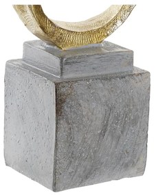 Statua Decorativa DKD Home Decor Grigio Dorato Metallo Moderno (16 x 8 x 40 cm)