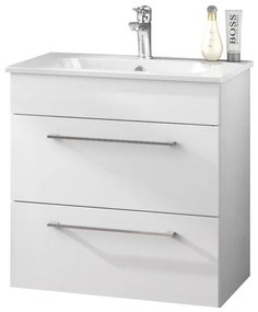 Mobile bagno con lavabo L 61 x H 61.5 x P 40 cm laccato bianco 2 cassetti per vasca centrale Giò