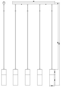 GLOBO 21000-4HN - Lampadario a sospensione con filo ANNIKA 4xE27/25W/230V cromo