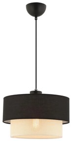 Lampada a sospensione ECHO con cavo 1xE27/60W/230V, nero/crema