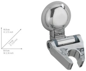 WENKO 20619100-Supporto doccia FIORINA 6x9 cm cromo lucido