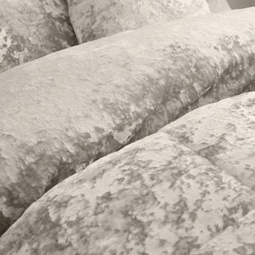 Biancheria da letto estesa in velluto beige per letto matrimoniale 230x220 cm Crushed - Catherine Lansfield