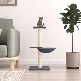 Albero Per Gatti Con Tiragraffi İn Sisal Grigio Scuro 72 Cm /