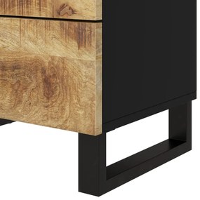 Comodino 50x33x62cm Legno Massello di Mango e Legno Multistrato