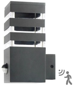 Applique da esterno con sensore TEKSAS 1xE27/12W/230V IP44 antracite