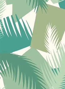 Cole & Son Carta da parati Deco Palm - Green