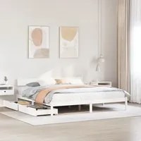 Letto senza Materasso Bianco 180x200 cm Legno Massello di Pino 3301521