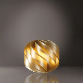 Lampada Da Tavolo Globe 1 Luce In Polilux Oro D40 Made In Italy