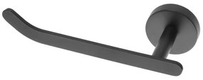 Porta rotolo carta igienica a muro in acciaio nero opaco Chic Black