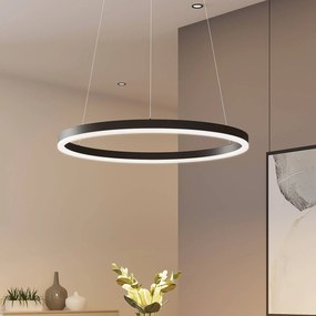 Lampada LED a sospensione Arcchio Albiona, nero, 1 anello, Ø 60 cm Albiona Arcchio, dimmerabile, Nero, Cucina, Metallo, Moderno
