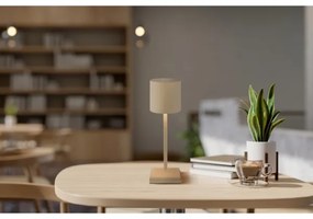 Globo 58487S - Lampada da tavolo ricaricabile a LED DIXON, dimmerabile con controllo touch, 1,5W/5V 2200 mAh beige
