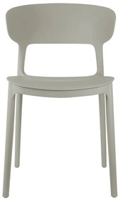 Sedia da pranzo grigia in plastica Fain – Leitmotiv