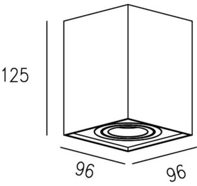 Zuma Line H-89200-BK - Faretto QUADRO 1xGU10/50W/230V nero