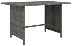 Set Divani da Giardino 10 pz con Cuscini in Polyrattan Grigio