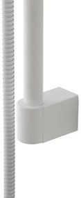 Saliscendi doccia 70 cm regolabile con doccetta tonda in ABS bianco opaco Hidra