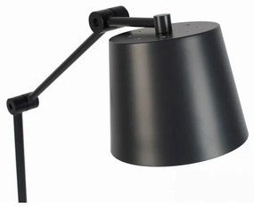 Lampada da terra nera con paralume in metallo (altezza 135 cm) Hajo - White Label