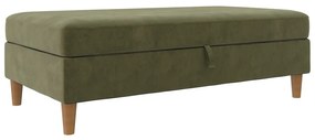 Poggiapiedi in velluto verde Lilly - Støraa